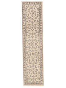  ナイン 9La Sherkat Farsh 絨毯 85X340 オリエンタル 手織り 廊下 カーペット ベージュ/暗めのベージュ色の (ウール/絹, ペルシャ/イラン)