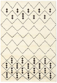  Berber インド - Off-白/黒 絨毯 160X230 モダン 手織り ベージュ/ホワイト/クリーム色 (ウール, インド)