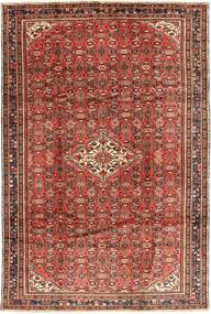  ホセイナバード 絨毯 208X314 オリエンタル 手織り 深紅色の/濃い茶色 (ウール, ペルシャ/イラン)