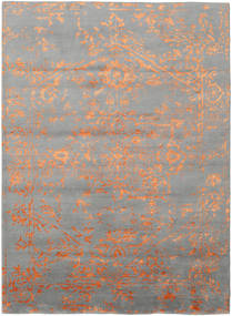  Orient Express - グレー/オレンジ 絨毯 210X290 モダン 手織り 薄い灰色/ライトグリーン (ウール/バンブーシルク, インド)