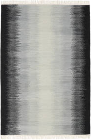  Ikat - 黒/グレー 絨毯 140X200 モダン 手織り 薄い灰色/黒 (ウール, インド)