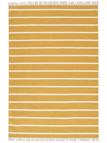 ドリ Stripe - マスタード 絨毯 200X300 モダン 手織り 黄色/薄茶色 (ウール, インド)