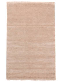 Handloom Fringes 100X160 小 ライトピンク 単色 ウール 絨毯 絨毯 