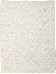 250X350 チェック 大 Rut 絨毯 - 薄い灰色/クリームホワイト ウール, 