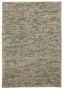  Manhattan - グリーン 絨毯 140X200 モダン オリーブ色/濃いグレー/薄い灰色 ( インド)