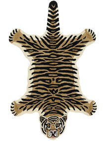 Tiger キッズカーペット 100X160 小 ベージュ 動物 ウール 絨毯 