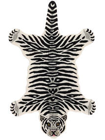  100X160 動物 キッズカーペット 小 Tiger 絨毯 - 白色 