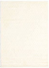  170X240 単色 シャギー ラグ Soho Soft 絨毯 - クリームホワイト ウール, 