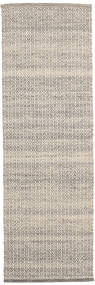  Alva - 茶/白 絨毯 80X250 モダン 手織り 廊下 カーペット 薄い灰色/薄茶色 (ウール, インド)