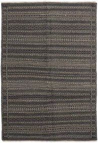  キリム 絨毯 160X232 オリエンタル 手織り 濃いグレー/黒 (ウール, ペルシャ/イラン)