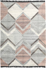  Silvana 絨毯 200X300 モダン 手織り 薄い灰色/暗めのベージュ色の (ウール, インド)