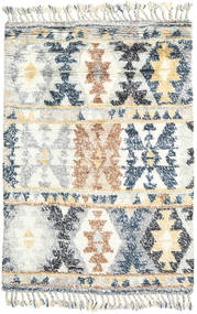  Märta - 青 絨毯 120X180 モダン 手織り ベージュ/薄い灰色 (ウール, インド)