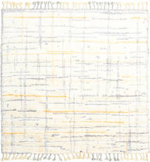  Rakel 絨毯 200X200 モダン 手織り 正方形 ベージュ/ホワイト/クリーム色 (ウール, インド)