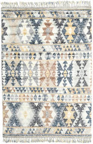  Märta - 青 絨毯 200X300 モダン 手織り 薄い灰色/ベージュ (ウール, インド)