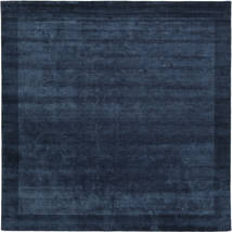  ハンドルーム Frame - 紺色の 絨毯 300X300 モダン 正方形 紺色の 大きな (ウール, インド)