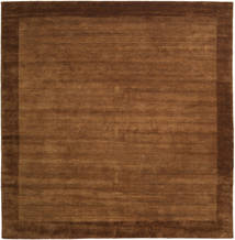  ウール 絨毯 300X300 Handloom Frame 茶 正方形 ラグ 大 絨毯 