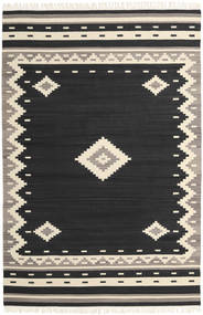  Tribal - 黒 絨毯 200X300 モダン 手織り 黒/薄い灰色 (ウール, インド)