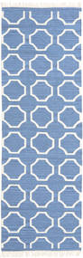  London - 青/オフホワイト 絨毯 80X250 モダン 手織り 廊下 カーペット 青/オフホワイト (ウール, )