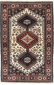  ヤラメー 絨毯 100X154 オリエンタル 手織り 深紅色の/ベージュ (ウール, )