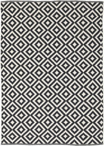  140X200 チェック 小 Torun 絨毯 - 黒/白色 