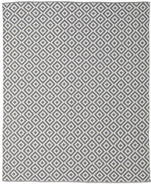 Torun 250X300 大 グレー/白色 チェック 綿 ラグ 絨毯 