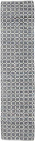 Elna 80X250 小 グレー 幾何学模様 細長 綿 ラグ 絨毯 