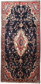  マラバン 絨毯 160X330 オリエンタル 手織り 廊下 カーペット 黒/赤 (ウール, )