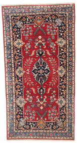  カシュマール パティナ 絨毯 92X180 オリエンタル 手織り 廊下 カーペット 深紅色の/濃い紫 (ウール, ペルシャ/イラン)