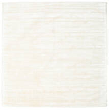 Tribeca 250X250 大 アイボリーホワイト 単色 正方形 絨毯 