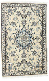  ナイン 絨毯 86X140 オリエンタル 手織り ベージュ/薄い灰色 (ウール, ペルシャ/イラン)