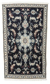  ナイン 絨毯 90X145 オリエンタル 手織り 紺色の/薄い灰色 (ウール, ペルシャ/イラン)