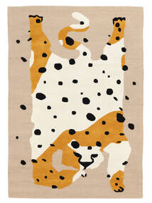  100X160 動物 キッズカーペット 小 The Spotty Cat 絨毯 - モーブパープル/黄色 ウール, 