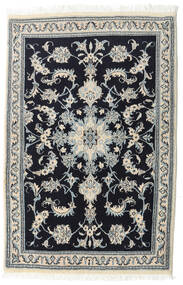 90X139 絨毯 ナイン オリエンタル 黒/グレー (ウール, ペルシャ/イラン)