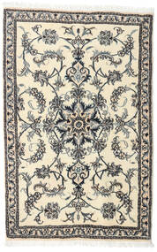  ナイン 絨毯 88X137 オリエンタル 手織り ベージュ/濃いグレー (ウール, ペルシャ/イラン)