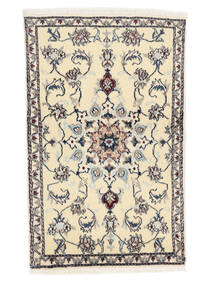  ナイン 絨毯 90X143 オリエンタル 手織り ベージュ/暗めのベージュ色の (ウール, ペルシャ/イラン)