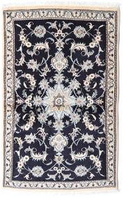  ナイン 絨毯 84X139 オリエンタル 手織り 濃い紫/ホワイト/クリーム色 (ウール, ペルシャ/イラン)