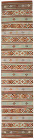  キリム Anatolian 絨毯 80X350 モダン 手織り 廊下 カーペット 薄茶色/茶 (ウール, インド)