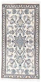  ナイン 絨毯 70X140 オリエンタル 手織り ベージュ/薄い灰色 (ウール, ペルシャ/イラン)
