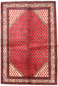  Mir Boteh 絨毯 133X202 オリエンタル 手織り 赤/濃い茶色 (ウール, ペルシャ/イラン)