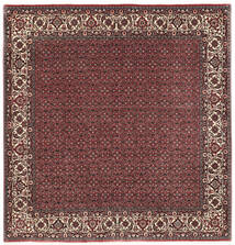 204X212 絨毯 オリエンタル ビジャー シルク製 絨毯 正方形 赤/深紅色の ( ペルシャ/イラン)