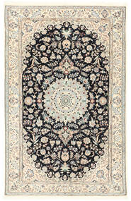  ナイン 6La 絨毯 115X180 オリエンタル 手織り 薄い灰色/ホワイト/クリーム色/濃いグレー (ウール/絹, ペルシャ/イラン)