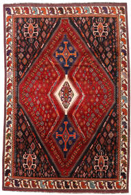 手織り カシュガイ 絨毯 208X317 ペルシャ ウール 絨毯 赤/深紅色の 絨毯 