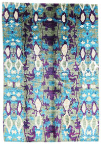  Sari ピュア シルク 絨毯 168X246 モダン 手織り ベージュ/濃いグレー (絹, インド)