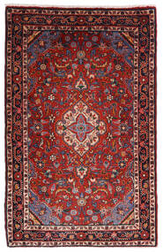  ハマダン 絨毯 70X100 オリエンタル 手織り 濃い茶色/深紅色の (ウール, ペルシャ/イラン)