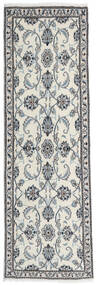  ナイン 絨毯 78X240 オリエンタル 手織り 廊下 カーペット 薄い灰色/暗めのベージュ色の (ウール, ペルシャ/イラン)