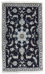  ナイン 絨毯 85X141 オリエンタル 手織り 黒/薄い灰色 (ウール, ペルシャ/イラン)
