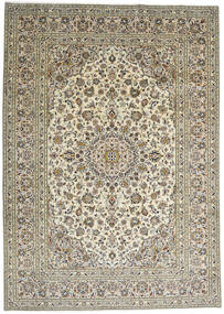  カシャン 絨毯 244X340 オリエンタル 手織り 暗めのベージュ色の/濃いグレー (ウール, ペルシャ/イラン)