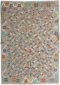  キリム アフガン オールド スタイル 絨毯 175X243 オリエンタル 手織り 濃いグレー/薄い灰色 (ウール, アフガニスタン)
