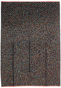  キリム モダン 絨毯 206X286 モダン 手織り 黒 (ウール, アフガニスタン)