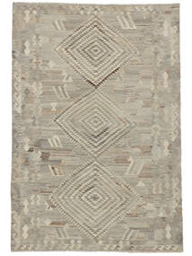  キリム Ariana 絨毯 200X287 モダン 手織り 薄い灰色/ホワイト/クリーム色 (ウール, アフガニスタン)